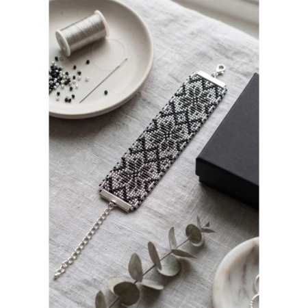 Ac & Ata - Set decoratie cu margele, bratara, Traditie cu margele, 3 culori, 15 x 4,2 cm