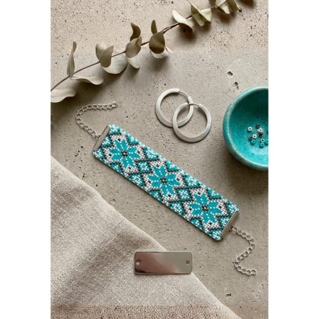 Ac & Ata - Set decoratie cu margele, bratara, Bogatia traditiilor, 4 culori, 15 x 4,2 cm