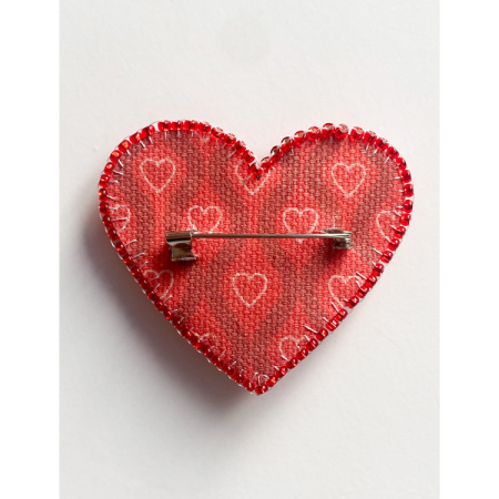 Set decoratie cu margele (brosa), Inimioara, 9 culori, 5.3x4.7 cm [3]