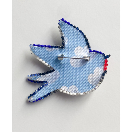 Set decoratie cu margele (brosa), Randunica, 20 culori, 6.6x5.2 cm [3]