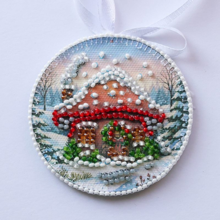 Set decoratie de Craciun cu margele, Minunea din padure, 13.2x6.6 cm [2]