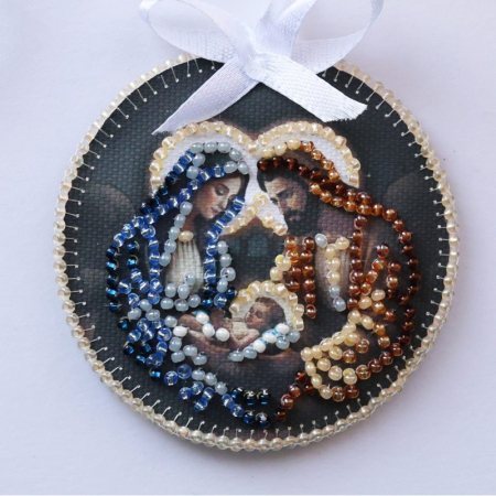 Set decoratie de Craciun cu margele, Noaptea Stanta, 13.2x6.6 cm [1]