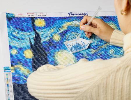 Set goblen cu diamante, fara sasiu, Portret de femeie, 40x50 cm [4]