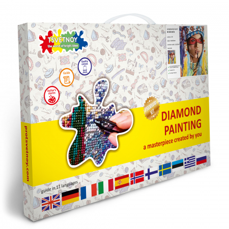 Goblen cu Diamante, cu sasiu, Amerindianca, 40x50 cm [5]