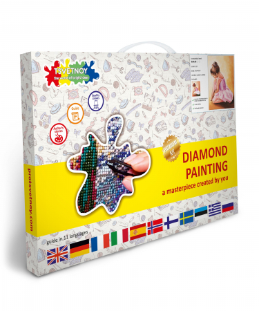 Set goblen cu diamante, cu sasiu, Ballerina Baby [4]