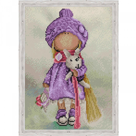 Set goblen cu diamante, cu sasiu, Betty Doll [1]