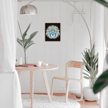 Set goblen cu diamante, cu sasiu, Leu [4]