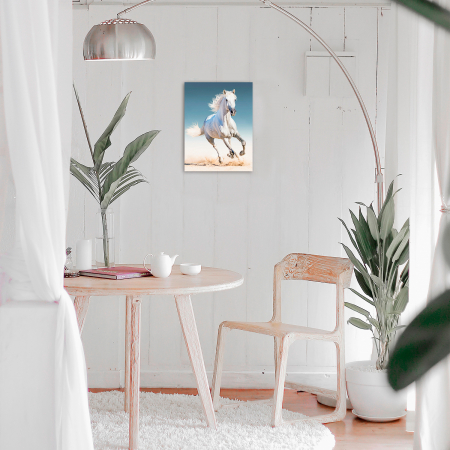 Goblen cu Diamante, cu sasiu, Cal Alb, 40x50 cm [1]