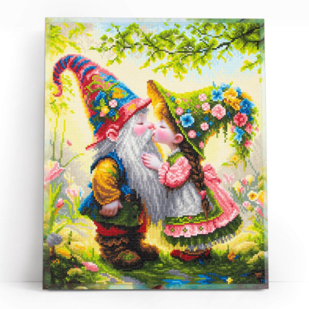 Set goblen cu diamante, cu sasiu, Poveste in doi, 40x50 cm [1]