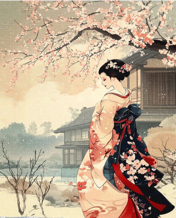 Goblenuri cu diamante - Set goblen cu diamante, cu sasiu, Gheisa iarna, 40x50 cm