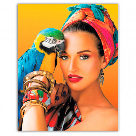 Goblen cu Diamante, cu sasiu, Culori tropicale, 40x50 cm [0]