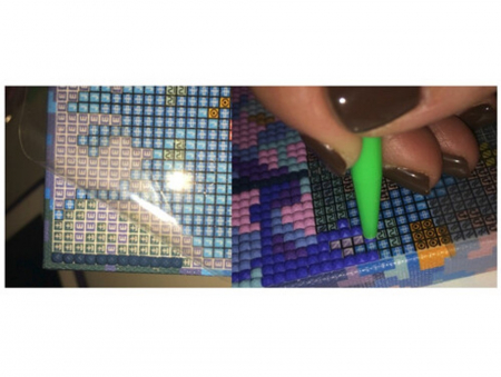 Set goblen cu diamante, cu sasiu, Fecioara Maria si Iisus, 40x50 cm [2]