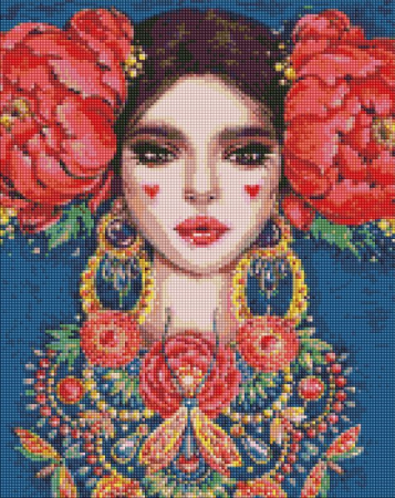 Set goblen cu diamante, cu sasiu, Frumusete magica, 40x50 cm [0]