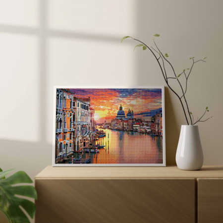 Set goblen cu diamante, cu sasiu, Vedere din Venetia, 40x50 cm [3]