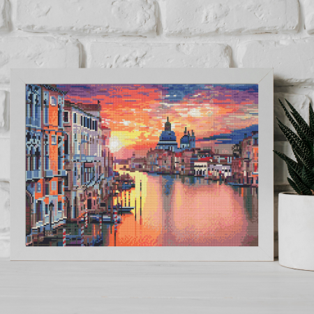 Set goblen cu diamante, cu sasiu, Vedere din Venetia, 40x50 cm [2]