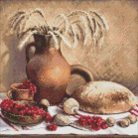 Goblenuri cu diamante cu sasiu - Set goblen cu diamante, cu sasiu, Gustul de odinioara, 40x40 cm