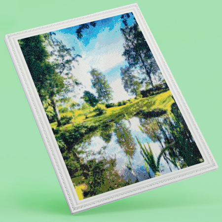 Set goblen cu diamante, cu sasiu, In salbaticie, 40x50 cm [1]