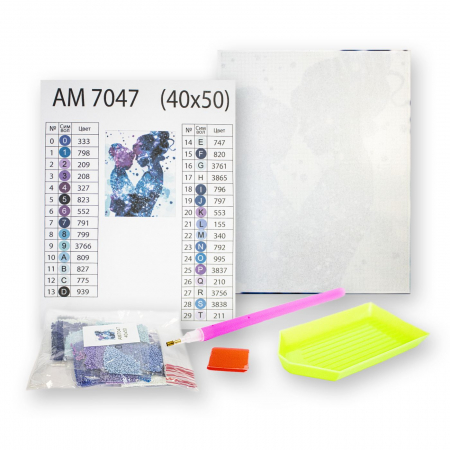 Set goblen cu diamante, cu sasiu, Inger de Craciun - Elena Schweitzer, 40x40 cm [3]