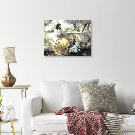 Goblen cu diamante, cu sasiu, Isus si femeia samariteanca 50x65 cm [6]