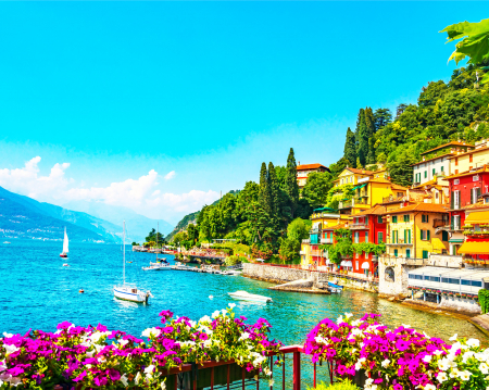 Set goblen cu diamante, cu sasiu, Laguna romantica, 50x65 cm [0]