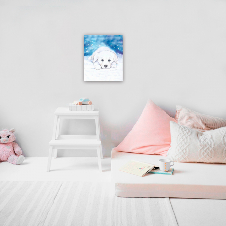 Set goblen cu diamante, cu sasiu, Catelus [6]