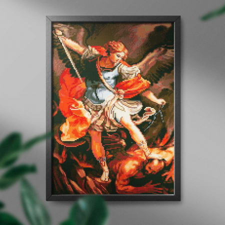 Set goblen cu diamante, cu sasiu, Arhanghelul Mihail, 40x50 cm [2]