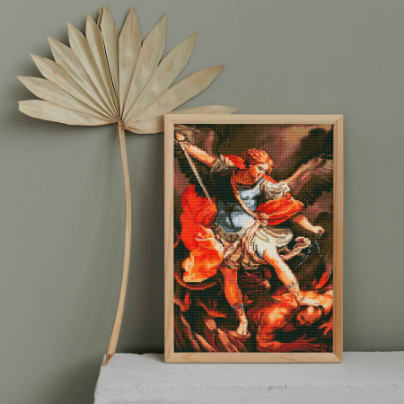 Set goblen cu diamante, cu sasiu, Arhanghelul Mihail, 40x50 cm [3]