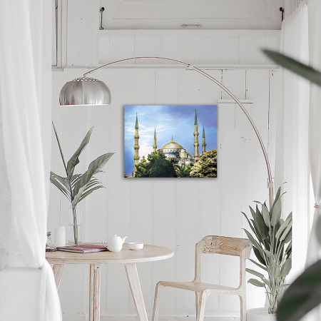 Set goblen cu diamante, cu sasiu, Moscheea Albastra, 40x50 cm [1]