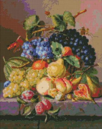 Set goblen cu diamante, cu sasiu, Natura moarta pe catifea - Amalie Kärcher, 40x50 cm [0]