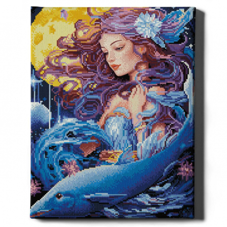 Goblenuri cu diamante - Set goblen cu diamante, cu sasiu, Nereida, 40x50 cm