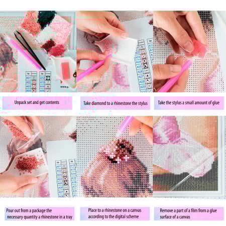 Goblen cu Diamante, cu sasiu, Noaptea in Hong Kong, 40x50 cm [3]