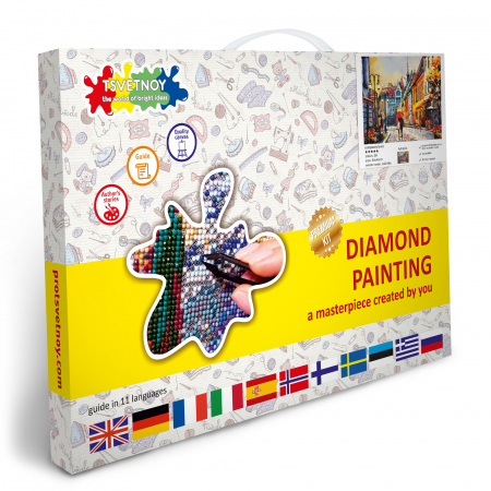 Goblen cu Diamante, cu sasiu, Oras European, 40x50 cm [5]