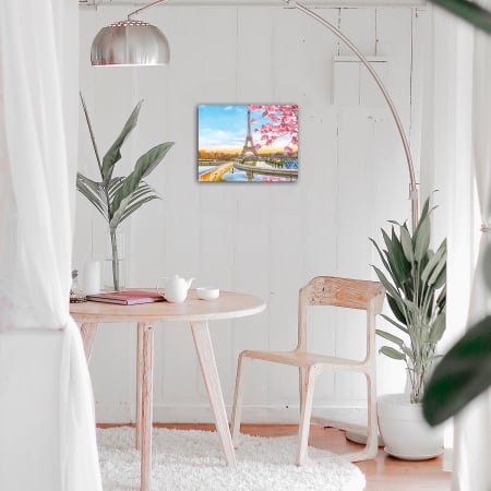 Set goblen cu diamante, cu sasiu, Paris in Blossom [5]