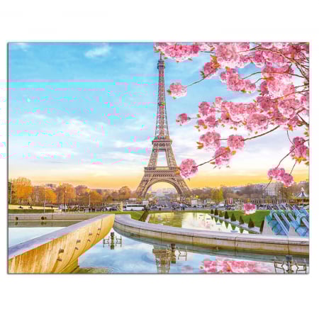 Set goblen cu diamante, cu sasiu, Paris in Blossom [0]