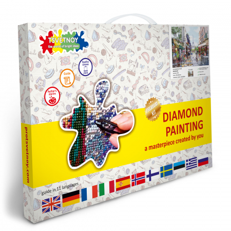 Set goblen cu diamante, cu sasiu, Parisul Primavara 40x50 cm [7]