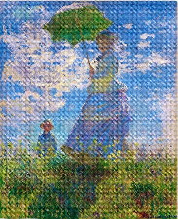 Goblenuri cu diamante - Set goblen cu diamante, cu sasiu, Plimbare - Monet, 40x50 cm