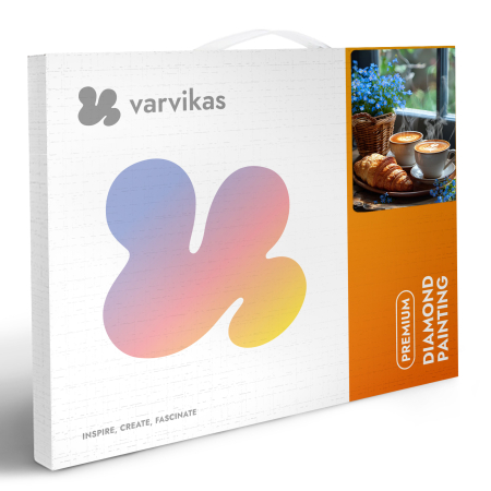 Set goblen cu diamante, cu sasiu, O dimineata perfecta, 40x50 cm [5]