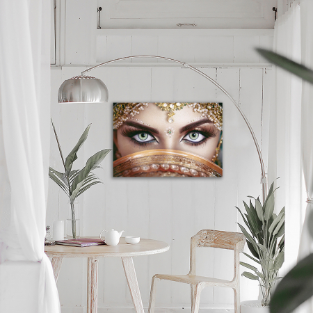 Goblen cu diamante, cu sasiu, Privire Orientala 50x65 cm [3]