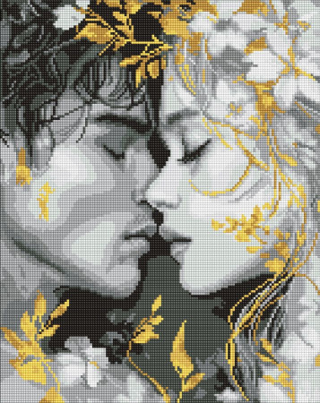 Goblenuri cu diamante cu sasiu - Set goblen cu diamante, cu sasiu, Doar tu, 40x50 cm