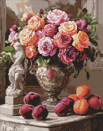 Set goblen cu diamante, cu sasiu, Trandafiri sofisticati, 40x50 cm [0]
