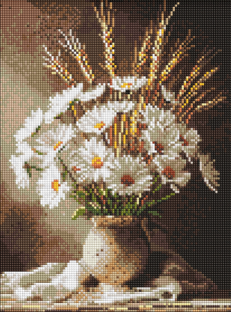 Goblenuri cu diamante - Set goblen cu diamante, cu sasiu, Petalele viselor de vara, 30x40 cm