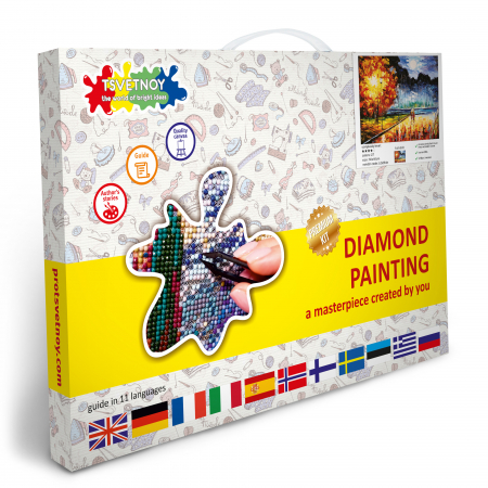 Set goblen cu diamante, cu sasiu, Toamna [4]