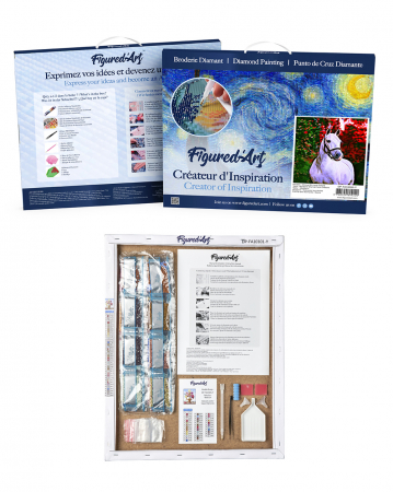 Set goblen cu diamante, cu sasiu, Trandafiri imperiali, 40x50 cm [6]