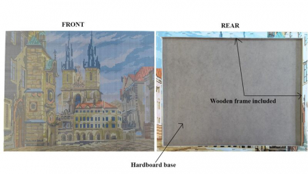 Set goblen cu diamante, cu sasiu, Trandafiri si bujori, 40x50 cm [1]