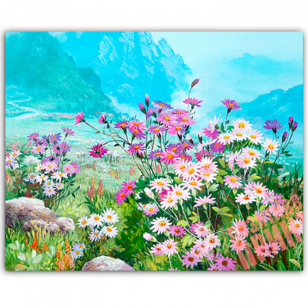 Goblen cu diamante, cu sasiu, Camp de Primavara [0]