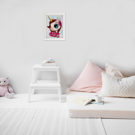 Set goblen cu diamante, cu sasiu, Unicorn Baby [5]