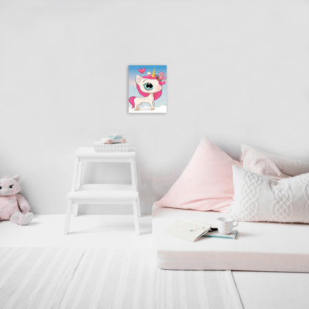 Set goblen cu diamante, cu sasiu, Unicorn magic, 20x30 cm [3]