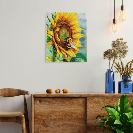 Set goblen cu diamante, cu sasiu, Dupa amiaza de miere, 40x50 cm [3]