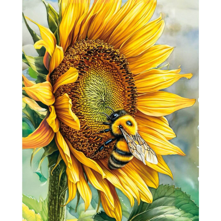 Goblenuri cu diamante cu sasiu - Set goblen cu diamante, cu sasiu, Dupa amiaza de miere, 40x50 cm