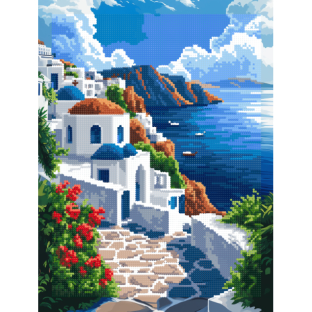 Set goblen cu diamante, cu sasiu, Grecia, 30x40 cm [1]